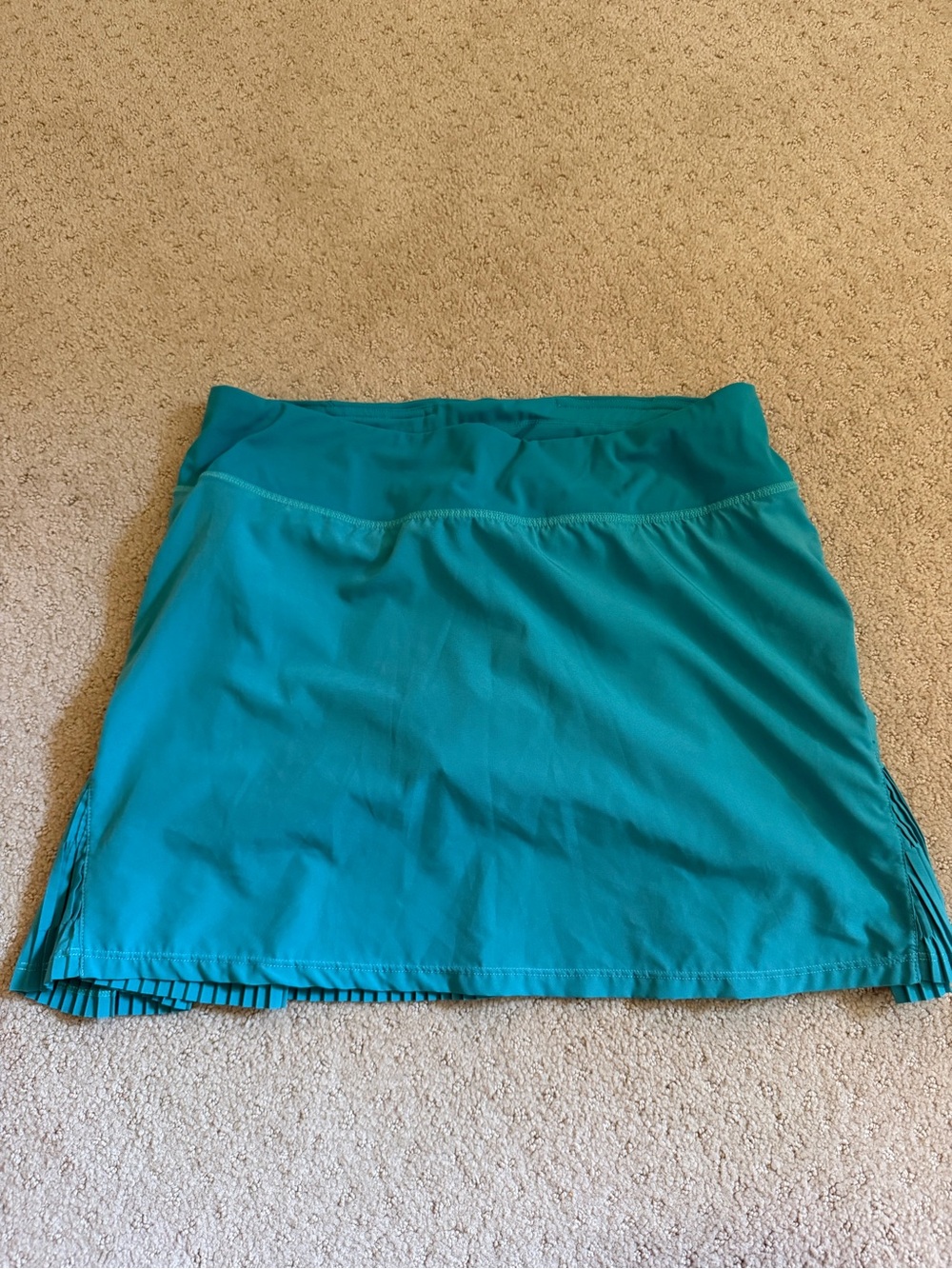 Women’s Teal Active Mini Skort with Pleat Detail